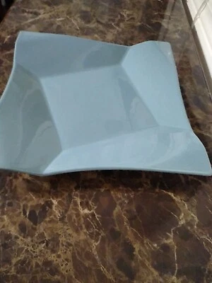 Pier 1 DIAMOND FOLD BLUE Square Serving Platter  - Image 1 of 4