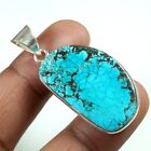 Best Selling Natural Turquois Gemstone 925 Sterling Silver Woman Pendant 1.88"08