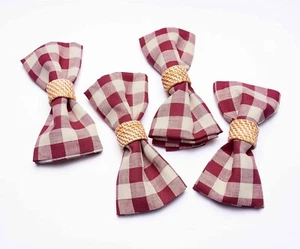 Morgan Check Napkins Set if 4 20 x 20 SOLINO HOME RETAIL $50 FREE SHIPPING - Picture 1 of 1