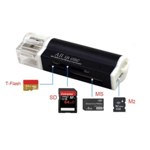 4 in 1 tragbarer USB 2.0 Kartenleser - Bild 1 von 3