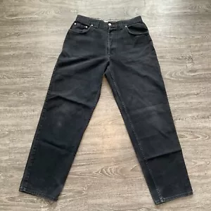Mens Vintage JOOP! Black Straight Leg BUTTON Fly Jeans Black VTG - Picture 1 of 9