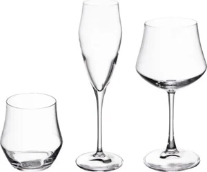 RCR Set tavola 18 pezzi 6 bicchieri acqua cl 38, 6 calici vino cl 46, 6 flute cl - Foto 1 di 4
