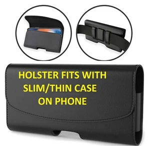 Galaxy S21 S22 S23 S24 ULTRA Slim Fit Belt Clip Leather Phone Holster Case - Picture 1 of 12