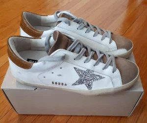 Golden Goose Super Star White/Tobacco/Silver EU 39 - Picture 1 of 13