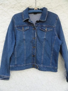 Giacca denim Willi Smith miss XL cotone blu tasche come nuova - Foto 1 di 4