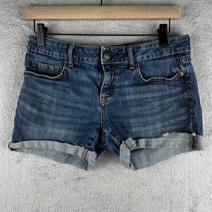 Pantalones cortos de jean Aeropostale 4 para mujer midi desgastados - Imagen 1 de 7