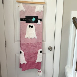 NEW Rachel Zoe Halloween Viral Pink Ombre Ghost Blanket Oversized HTF! - Picture 1 of 8