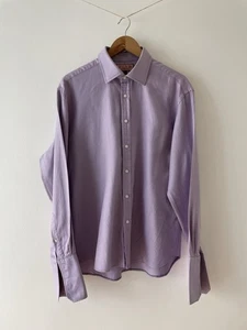 Thomas Pink Prestige formelles Hemd 17,5" Kragen französische Manschette blau/rosa (47) - Bild 1 von 11