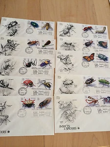 10er SET INSEKTEN UND SPINNEN ERSTTAGSBRIEFE - Bild 1 von 3