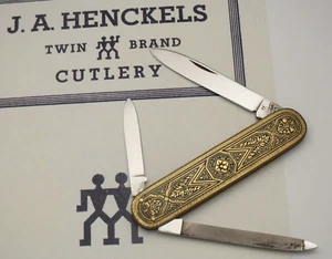 Vintage JA HENCKELS GERMANY Lobster Penknife "Toledo Scale" Patterned Handles - Picture 1 of 15