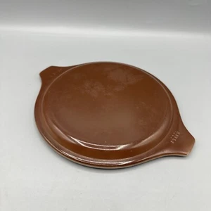 Repuesto de manijas de pestañas vintage con tapa Pyrex marrón blanco 20-C5 6" de diámetro - Imagen 1 de 7