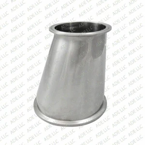 Pieza reductora excéntrica sanitaria, acero inoxidable de 6" x 4", montaje - Imagen 1 de 1