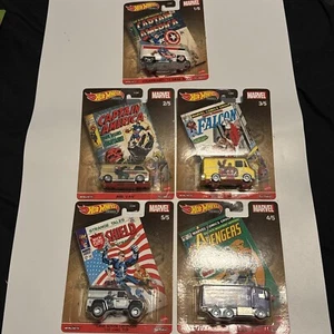 2019 Hot Wheels Premium Marvel Comics Cap America Avengers  Falcon SHIELD SKU C - Picture 1 of 6