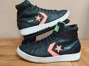 Converse, All Star  Pro Leather black and Luminous coloured High Tops. Uk 5.5