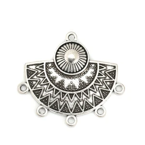 Anhänger Verbinder Fächer 6 Ösen altsilber 35x32mm 4 Stück  - Bild 1 von 3