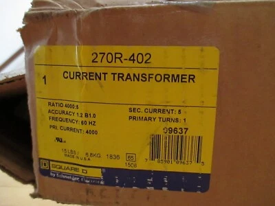 Square D 270R-402  current transformer 4000:5 Ratio NEW SURPLUS - Image 1 of 4