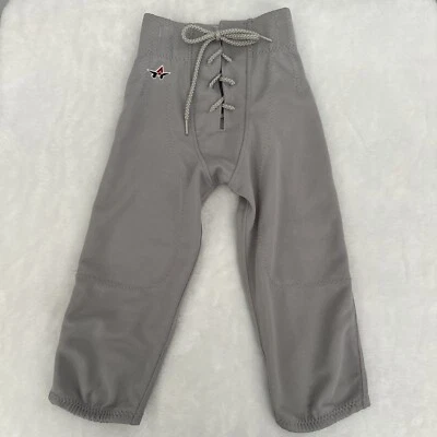 Alleson Athletic Youth XS Gray Slot Waist Lace Up Football Pant Polyester - Image 1 of 4
