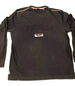 Rare Vintage Tommy Hilfiger Red Label Denim Long Sleeve T Shirt Large Black - Picture 1 of 5