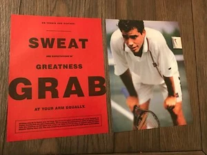 1997 VINTAGE 2 PAGE PRINT Ad FOR NIKE DRI-FIT APPAREL TENNIS GREAT PETE SAMPRAS - Picture 1 of 3