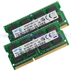 SAMSUNG 8GB KIT 2X 4GB PC3-8500 Laptop SODIMM DDR3 1066 MHz 204-Pin Memory RAM