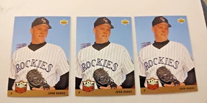Lot Of 3--1993 Upper Deck Top Prospect #444 John Burke Colorado Rockies - Picture 1 of 12