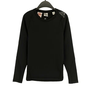 Adidas Climacool Black Crew Neck Long Sleeves T Shirt Size 11 - 12 Years - Picture 1 of 9