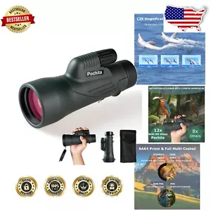 High-Powered Monocular with FMC Lens - Compact Telescope for Travel Adventures - Picture 1 of 10