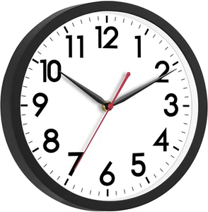 AKCISOT 12 Inch Wall Clock Silent Non-Ticking Modern Wall Clocks Battery Operate - Picture 1 of 12