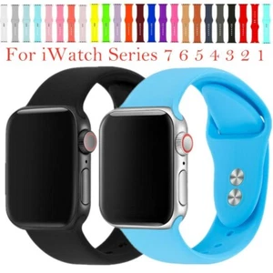 2 PIEZAS Correa de repuesto Correa Banda de silicona para Apple Watch Series 7/6/5/4/3/2/1 - Imagen 1 de 28