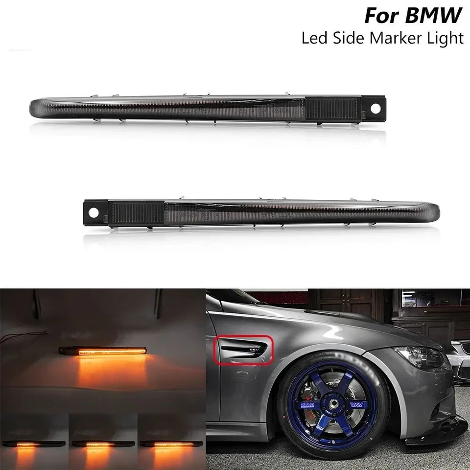 2x Luces de señalización laterales 63137838539/40 para BMW M3 E90 2007-2011 E92 E93 2007-2013 Foto 1 de 4