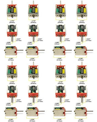 24 piezas Años 60 Vintage MABUCHI Japón .545" Eje Largo .08" Diámetro MOTOR CAJA BRAZO VERDE Foto 1 de 2