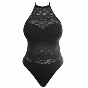 Traje de baño Freya AS3974 Sundance Underwire cuello alto recorte negro EE. UU. 36DDD REINO UNIDO 36E! - Imagen 1 de 9