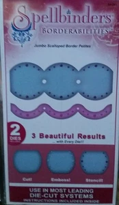 New Spellbinders Borderabilities Jumbo Scalloped Border 2 Dies   - Picture 1 of 2
