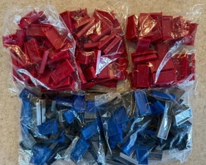 1993 Domino Rally REPLACEMENT Parts 5 Bags domino pieces Red Blue gray game - Picture 1 of 1