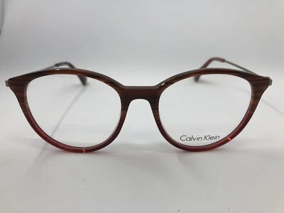 NEW Calvin Klein CK5928 203 Striped Brown 50-17-135 Eyeglasses Frames - Image 1 of 4