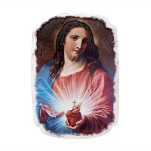 Mrcjsales: Sacred Heart Of Jesus Plaque | Pregamino | Unique Decor Piece | - Picture 1 of 7