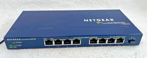 Concentrador Ethernet NetGear de doble velocidad 10/100 Mbps 8 puertos DS108 con adaptador de CA probado - Imagen 1 de 4