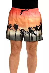 Hugo Boss Men's "Komo" Multi-Color Palm Print Swim Board Shorts US XL IT 54 - Picture 1 of 5