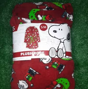 Peanuts Snoopy Weihnachten Charlie braun Plüsch Kapuze Bademantel S/M Neu mit Etikett - Bild 1 von 7