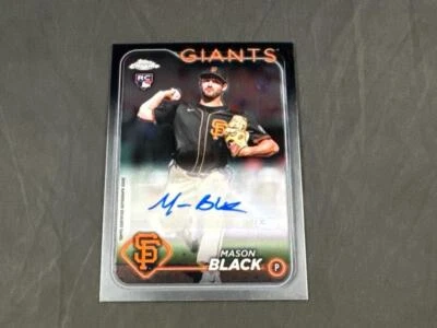 2024 TOPPS CHROME UPDATE MASON BLACK AC-MB ROOKIE AUTO SAN FRANCISCO GIANTS RC - Image 1 of 2