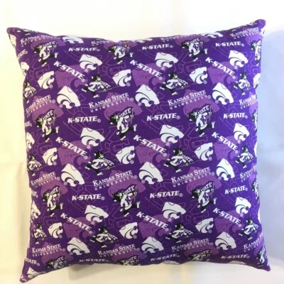 NCAA KANSAS STATE WILDCATS COMPLETE 15 X 15 COTTON PILLOW - GIFTS 4 Styles - Image 1 of 4