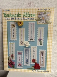 Bookmarks Abloom, By Ruthanne Monson, 50 State Flowers, Coss Stitch Leaflet 3395 - Picture 1 of 4