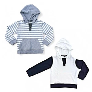 Set of 2 - Crazy 8 Kids Hoodies/Sweaters, Size: 4T, White/Grey/Dark Navy - USED - Picture 1 of 5
