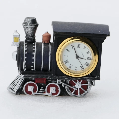 Westland TRAIN Black Resin Mini Clock Figurine Cover