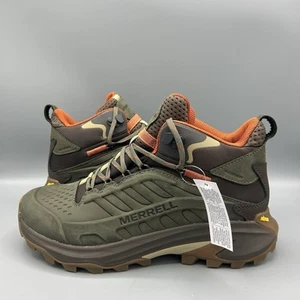 Merrell Moab Speed 2 Olive Green Leather Mid Waterproof Wanderschuhe UK 8 EU 42 - Bild 1 von 8