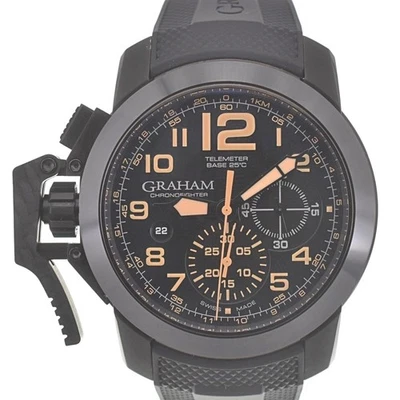 descuento GRAHAM Chrono Fighter gran tamaño casi nuevo-2ccau-0 bisel de cerámica para hombre I#139829 Foto 1 de 4