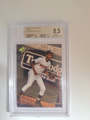 1992 Topps Stadium Club Derek Jeter Rookie Card BGS 8.5 - Image 1 of 2