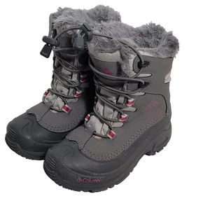 Columbia 200 Gramos Impermeable Gris Y Rosa Botas de Nieve Niños Grandes Talla 5 - Imagen 1 de 7