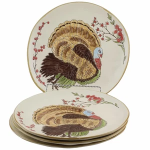Spectrum Designz Türkei Thanksgiving Speiseteller 4er Set - Bild 1 von 3