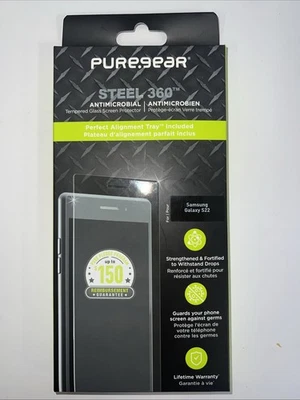 PureGear Steel 360 Tempered Glass with Alignment Tray for Samsung Galaxy S22 - Image 1 of 2